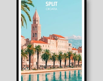 Split Poster - Croatia Poster - Split Print - Split - Croatia Print - Croatia Wall Art - Split Croatia Poster -Split Croatia -Split Wall Art