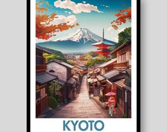 Kyoto Poster - Japanese Poster - Kyoto - Japan Poster - Kyoto Wall Art - Japan - Kyoto Print - Japan Wall Art - Kyoto Art - Japan Art