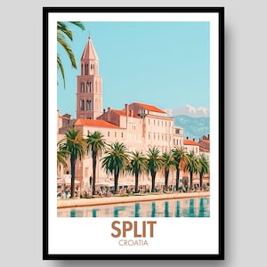 Split Poster - Croatia Poster - Split Print - Split - Croatia - Croatia Wall Art - Split Croatia Poster - Split Croatia - Split Wall Art