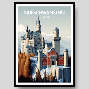 Neuschwanstein Poster - Neuschwanstein Castle Poster - Bavaria Poster - German Poster - Neuschwanstein - Germany - Neuschwanstein Wall Art