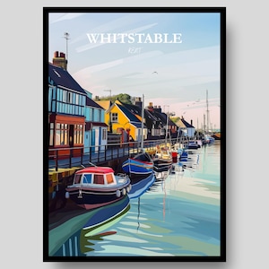 Whitstable Poster - Kent Poster - Whitstable - UK Wall Art - Kent - England Poster - Seaside Poster - Travel Poster - Kent Print - Margate