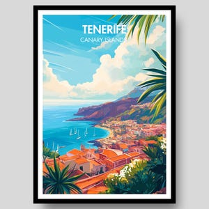 Tenerife Poster - Tenerife Spain - Canary Islands - Spain Poster - Tenerife - Spanish Poster - Canary Islands Poster - Tenerife Print