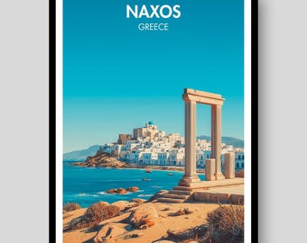 Naxos Poster - Greece Poster - Naxos Wall Art - Naxos Print - Greek Islands - Naxos Gifts - Greek Poster - Greek Art - Greece Gifts - Greek