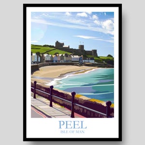 Peel Poster - Isle of Man Poster - Isle of Man TT - Motorbike Poster - Motorcycle Wall Art - Isle Of Man - MotoGP - Isle of Man Print