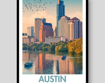 Austin Texas Poster - Austin Wandkunst - Texas Poster - Austin - Austin Poster - Austin Wandkunst - Texas Kunst - Austin Druck - Texas Druck