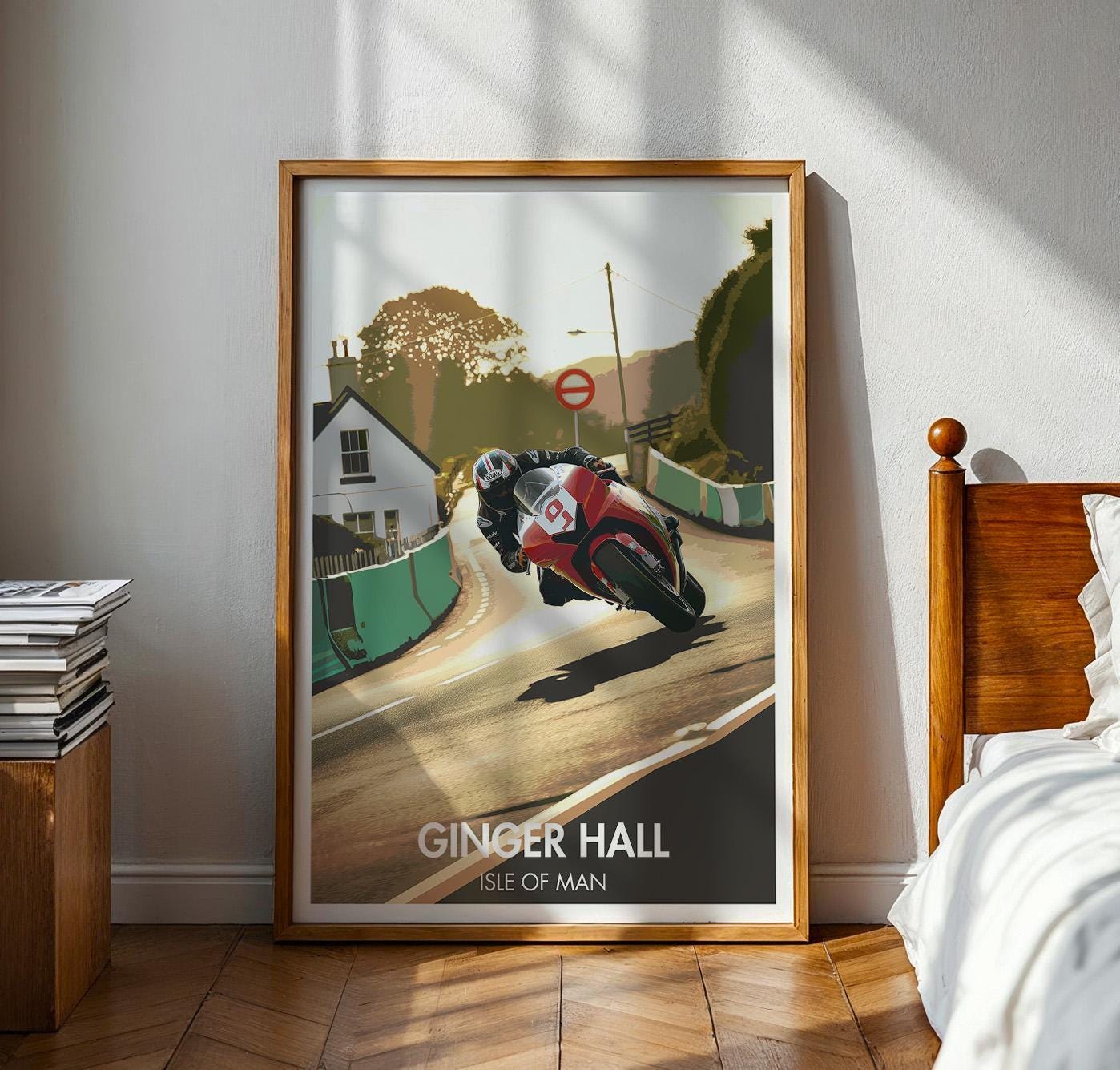 Ginger Hall Isle of Man TT Poster – Motorbike Racing Wall Art - Etsy