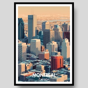 Montreal Poster - Montreal Wall Art - Canada - Montreal Print - Travel Poster - Montreal - Montreal Art - Canadian - Montreal Gift - Canada