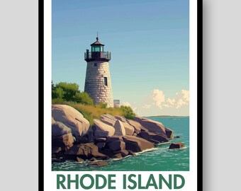 Rhode Island Poster - Rhode Island Wall Art - Rhode Island Print - Rhode Island - Rhode Island Gifts - Rhode Island Art - Newport Poster