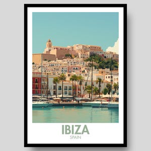 Póster de Ibiza - Impresión de Ibiza - Póster español - Ibiza - España - Arte mural de Ibiza - Regalos de Ibiza - Póster de España - Recuerdo de Ibiza - Impresión del mapa de Ibiza