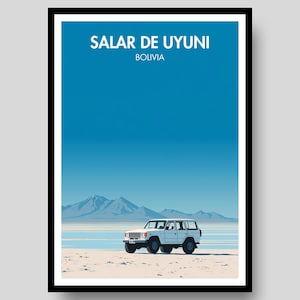 Salar de Uyuni Poster - Bolivian Salt Plains Poster - Salar de Uyuni - Bolivia Print - Bolivia - Salar de Uyuni Print - Salar de Uyuni Art