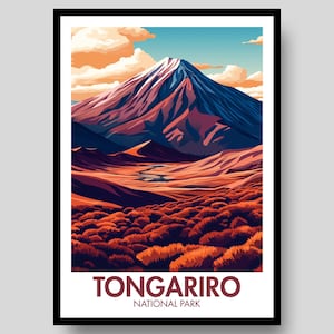 Tongariro National Park Poster - New Zealand Art - Tongariro National Park - Tongariro Poster - Tongariro Art - New Zealand -Tongariro Print