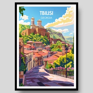 Tbilisi Poster - Georgia Poster - Tbilisi - Tbilisi Georgia - Georgian Poster - Georgian Wall Art - Tbilisi Art - Tbilisi Print - Georgia