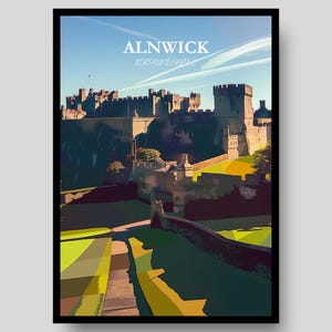 Alnwick Poster - Northumberland Poster - Alnwick - Northumbria - Castle Poster - Northumberland - British Castle - Northumberland Print
