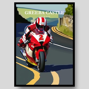 Greeba Castle Poster - Isle of Man Poster - Isle of Man TT - Motorbike Poster - Motorcycle Wall Art - Isle Of Man - MotoGP-Isle of Man Print