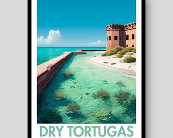 Dry Tortugas Poster - Dry Tortugas Print - Florida Poster - Dry Tortugas Wall Art - Dry Tortugas Gifts - Key West Poster - Florida Print