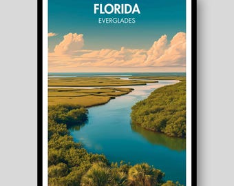 Florida Everglades Poster - Florida Everglades Print - Florida Wall Art - Florida Everglades - Everglades Wall Art - Florida Poster -Florida