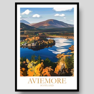 Aviemore Poster - Scotland Poster - Aviemore - Scottish Wall Art - Scotland - Scotland Wall Art - Cairngorms Poster - Cairngorms