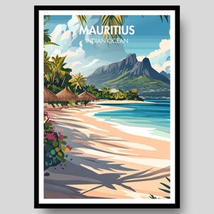 Mauritius Poster - Indian Ocean Poster - Mauritius - Mauritius Art - Mauritius Print - Mauritius Wall Art - Africa - Mauritius Gift