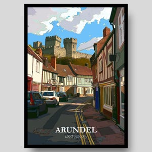 Arundel Poster - West Sussex - Arundel Print - Sussex Poster - Brighton Poster - Arundel - West Sussex Art - West Sussex Poster - Sussex
