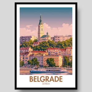 Belgrade Poster - Serbia Poster - Belgrade - Serbian Poster - Belgrade Print - Belgrade Wall Art - Serbia Wall Art - Travel Poster