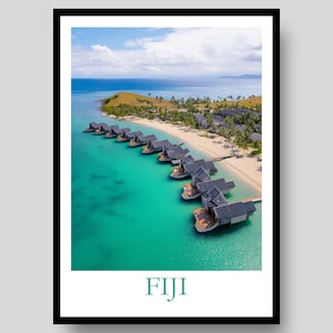 Fiji Poster - Fiji Wall Art - Fiji - Fijian Art - Travel Poster - Fiji Print - Fiji Island Poster - Fiji Travel Poster - Fiji Island Print