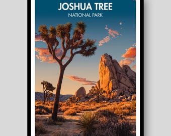 Joshua Tree National Park Poster - Joshua Tree Wall Art - Joshua Tree - California Poster - Joshua Tree Prints - Joshua Tree Painting