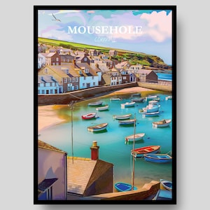 Mousehole Poster - Cornwall Poster - Cornish - Mousehole - Cornwall Wall Art - Cornish Gift - Cornwall Print - Cornwall - Cornwall Art
