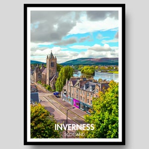 Inverness Poster - Schottisches Geschenk - Inverness - Schottland - Schottland Poster - Inverness Malerei - Schottisches Hochland - Schottland Wandkunst