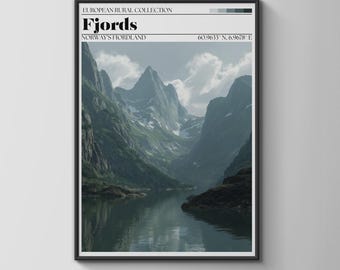 Fjords Wall Art Print Norway Landscape Art