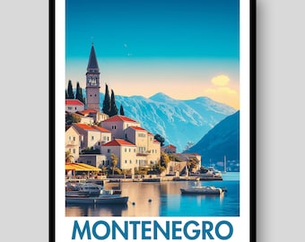 Montenegro Poster - Montenegro Wall Art - Montenegro Print - Travel Poster - Montenegro Gifts