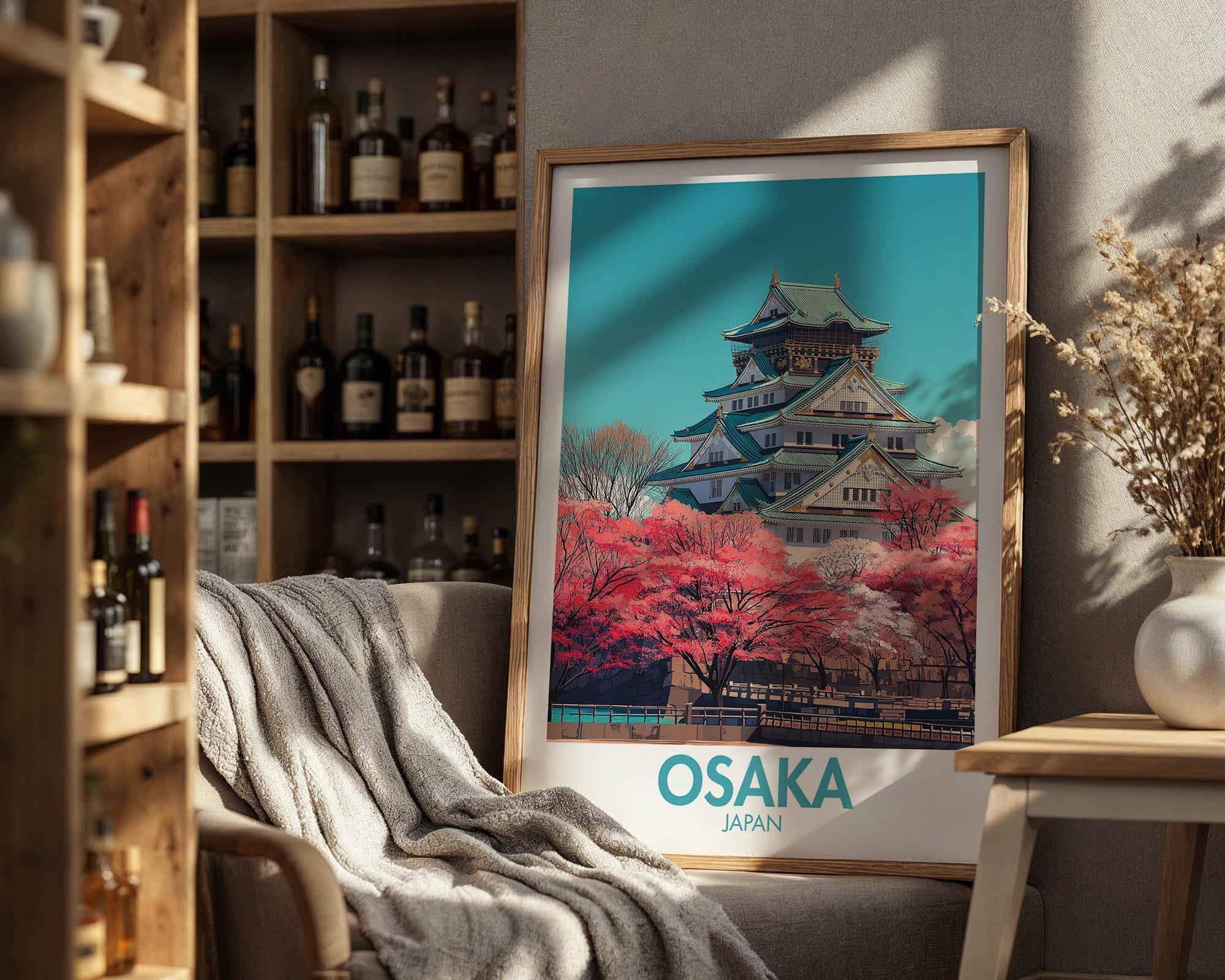 Osaka Poster - Japanese Poster - Osaka - Osaka Wall Art - Japan