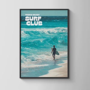 Trigg Beach Surf Club Art Print Ocean Waves Surfing Poster