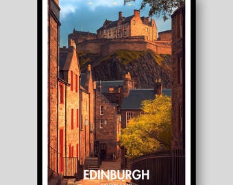 Edinburgh Poster - Scotland Poster - Edinburgh Print - Scotland - Scottish - Edinburgh - Travel Poster - Edinburgh Art -Scottish Gifts