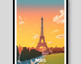 Poster Eiffeltoren Parijs - elegante reiskunstdruk