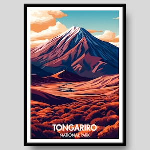 Tongariro National Park Poster - New Zealand Art - Tongariro National Park - Tongariro Poster - Tongariro Art - New Zealand Print -Tongariro
