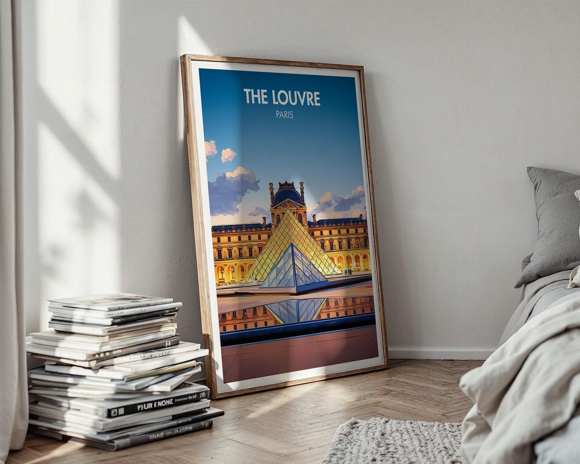 The Louvre Poster - French Wall Art - Paris Print - Etsy