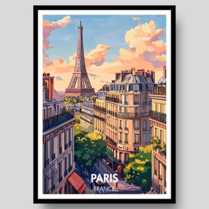Paris Poster - Eiffelturm Poster - Paris Druck - Französisches Poster - Paris - Paris Wandkunst - Frankreich Poster - Eiffelturm - Paris Skyline