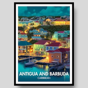 Antigua And Barbuda Poster - Caribbean Poster - Antigua And Barbuda - Antigua Poster - Caribbean - Antigua Wall Art - Caribbean Art -Antigua
