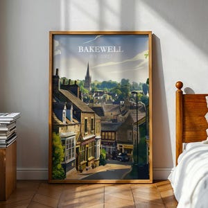 Poster di Bakewell - Poster di Peak District - Bakewell - Peak District - Poster del Derbyshire - Stampa di Peak District - Regalo di Peak District - Inghilterra