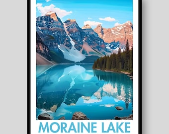 Moraine Lake Poster - Banff National Park Poster - Moraine Lake - Canadian Print - Canada - Banff -Banff Wall Art -Banff National Park Print