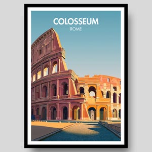 Póster del Coliseo - Póster del Coliseo de Roma - Póster de Roma - Impresión del Coliseo - Póster de Italia - Póster de la Antigua Roma - Arte del Coliseo - Italia
