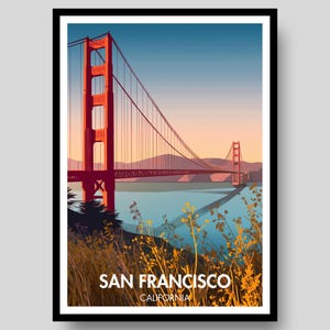 San Francisco Poster - Golden Gate Bridge Poster - San Francisco - Golden Gate Bridge- San Francisco Print - San Francisco Art - California