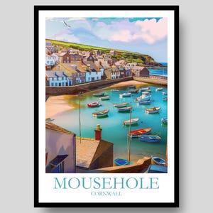 Mousehole Poster - Cornwall Poster - Cornish - Mousehole - Cornwall Wall Art - UK Wall Art - Cornwall Print - Cornwall - Cornwall Landscape