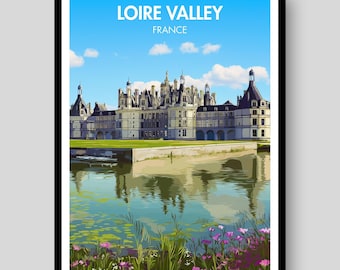 Chenonceau Castle Print – Loire Valley Travel Poster, France