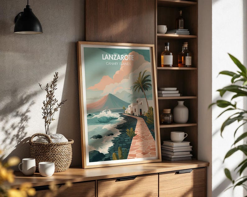 Lanzarote Poster - Canary Islands Poster - Lanzarote - Spanish Poster - Lanzarote Print - Lanzarote Art - Canary Islands - Spain Poster image 5