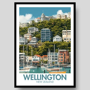 Wellington Poster - New Zealand Poster- Wellington Wall Art - Wellington - New Zealand Art - Wellington Print - New Zealand - Wellington Art