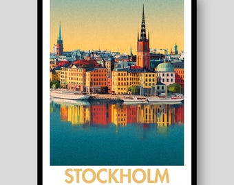 Stockholm Poster - Stockholm Print - Sweden Poster - Stockholm - Stockholm Wall Art - Sweden - Stockholm City Art - Swedish Poster