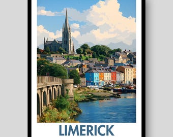 Limerick Poster - Irland Druck - Limerick Wandkunst - Irische Geschenke