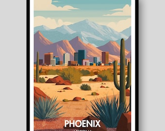 Phoenix Poster - Phoenix Arizona - Arizona Poster - Phoenix - Arizona - Phoenix Wall Art - Arizona Print - Phoenix Print - Arizona Wall Art