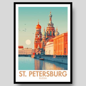 St. Petersburg Poster - Russia Poster - St. Petersburg - Russia - St. Petersburg Print - Russia Wall Art - St. Petersburg Art - Russia Print